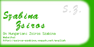 szabina zsiros business card